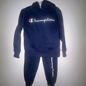 Champion Dark Blue Hoodie and Joggers Set